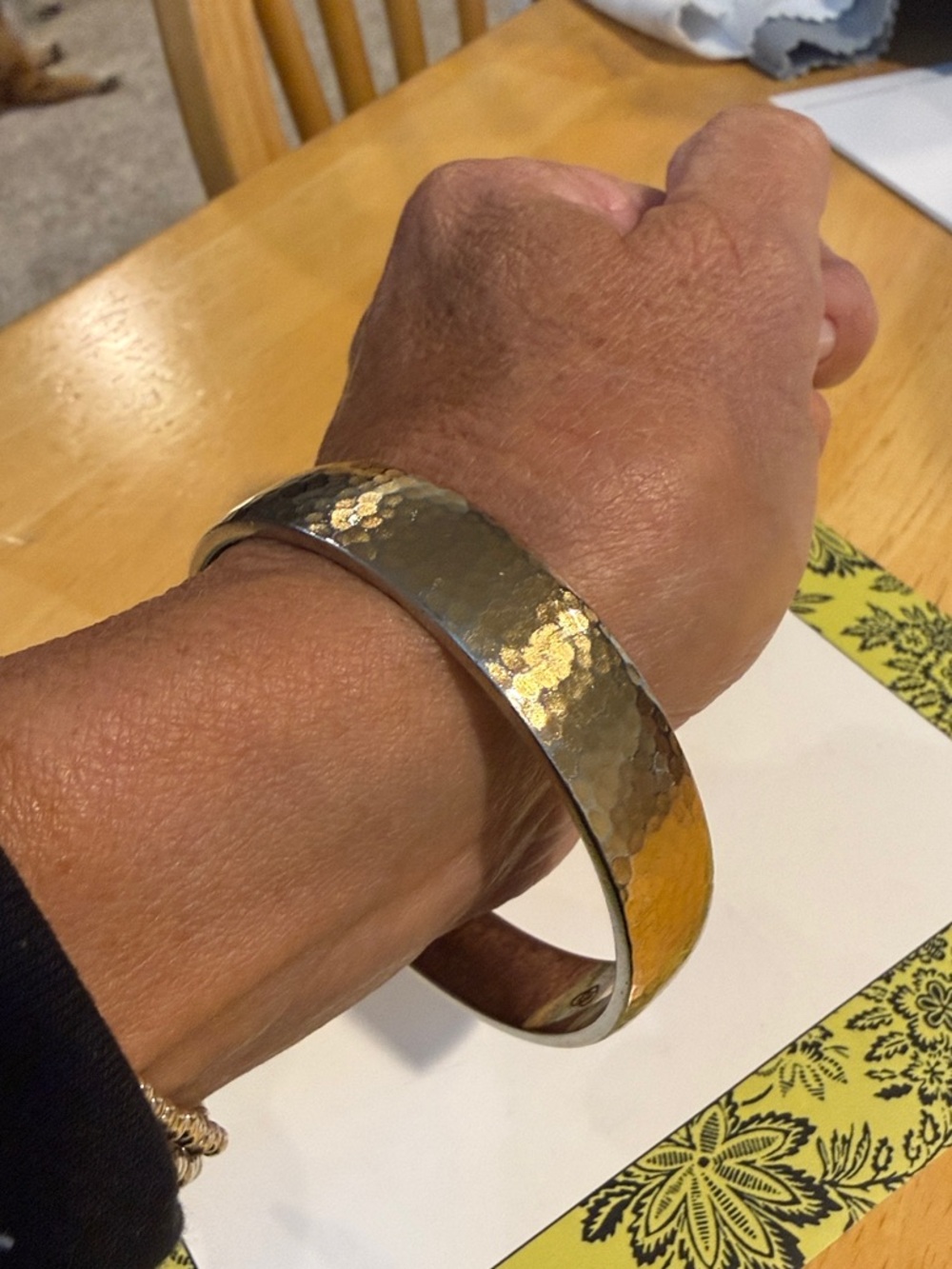 Brighton Hammered GoldTone Cuff Bracelet